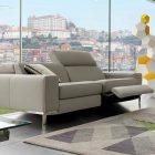 Contemporary Reclining With Wonderful Contemporary Reclining Sofa Furniture With Grey Color Design And Glass Wall Decoration Ideas For Inspiration Decoration 16 Small Living Room With Reclining Sofas To Fit Your Home Decor (+16 New Images)