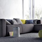 Gray Couch In Wonderful Gray Couch Design Interior In Living Space With Modern Sofa Furniture In Minimalist Decoration Ideas Dream Homes Stylish Grey Interior Design With Chic And Beautiful Colorful Paintings