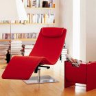 Red Modern Furniture Wonderful Red Modern Chaise Lounge Furniture Design With Small Decoration For Reading Space For Home Inspiration Furniture Casual And Comfortable Lounge Chairs For Your Home Furniture Appliances