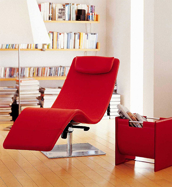 Red Modern Furniture Wonderful Red Modern Chaise Lounge Furniture Design With Small Decoration For Reading Space For Home Inspiration Dream Homes Casual And Comfortable Lounge Chairs For Your Home Furniture Appliances