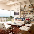 Fair House Architects Airy Fair House Laidlaw Schultz Architects Living Room Furnished With White Sofa Barcelona Chair And Ottomans Dream Homes Striking Contemporary Home With Warm Interior And Color Schemes