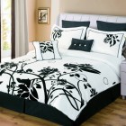 Black And Covers Amazing Black And White Duvet Covers On White Headboard And Black Bed Installed On Wooden Floor With White Nightstand Bedroom Cozy Black And White Duvet Covers Collection For Comfortable Bedrooms