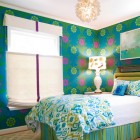 Blue Green Patterned Amazing Blue Green Yellow Pink Patterned Wall In Beach Style Bedroom Furnished White Blue Duvet Cover On White Bedding Bedroom Creative And Beautiful Duvet Cover Ideas To Get Different Looks