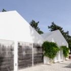 Building Design In Amazing Building Design Of House In Banzao With White Wall Made From Concrete And Diagonal Shaped Of Concrete Roof Architecture Brilliant Contemporary Home With Stunningly Monochromatic Style