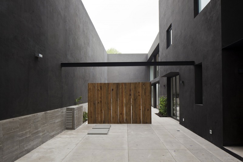 Cerada Reforma Cool Amazing Cerrada Reforma 108 House With Cool Dark Concrete Outdoor Wall Rustic Wood Wall Sleek Concrete Floor Square Glass Window Transparent Glass Door Dream Homes Dramatic Home Decoration With Black Painted Exterior Walls