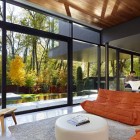 Interior Cedarvale Design Amazing Interior Cedarvale Ravine House Design In Living Room Decorated With Orange Togo Sofa Furniture Design Ideas Dream Homes Elegant And Modern Canadian Home With Open Plan Living Room