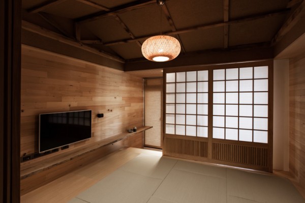 Interior Design Light Amazing Interior Design Including Bamboo Light Fixture With A Wide Screen Television On The Wooden Board Wall And Pendant Lamp On The Ceiling Architecture Charming Modern Japanese House With Luminous Wooden Structure