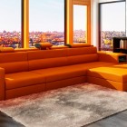 Modern Living With Amazing Modern Living Room Design With Yellow Colored Contemporary Sofa And Grey Colored Rug Carpet On The Floor Decoration Remarkable Beautiful Contemporary Sofas With Various Elegant Styles