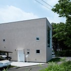 Decorative Garage House Amusing Decorative Garage Behind The House With White Interior Design In Hiyoshi Residence Beautified With Nature Atmosphere Architecture Beautiful Minimalist Home Decorating In Small Living Spaces