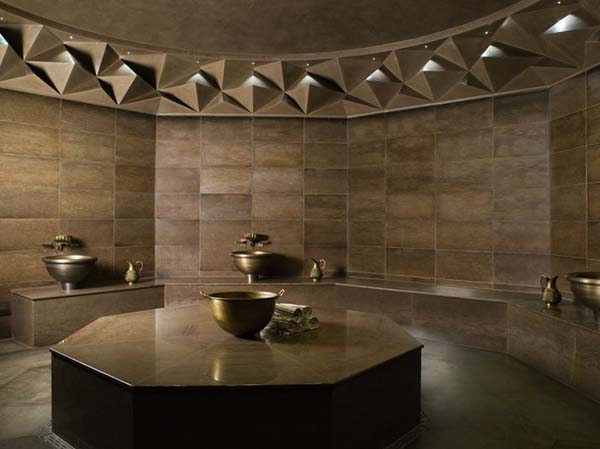 Spa Design At Amusing Spa Design Of ESPA At The Istanbul Edition With Section Colored Table Which Is Made From Marble Material Interior Design Stunning Spa Interior With Modern Touch Of Turkish Tradition Accents
