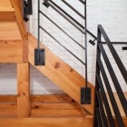 Details In Residence Appealing Details In The Artist Residence Staircase With Iron Handrail And Wooden Footings Near Brick Wall Decoration Elegant Home Decorated With Artistic And Contemporary Living Spaces