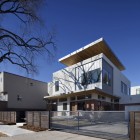 Shift Top Wooden Appealing Shift Top House With Wooden Striped Roof In Minimalist House Involved White Brown Bricks Wall Dream Homes Contemporary Three-Level Home With Stylish And Dramatic Grey Furniture