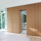 Wooden Door Area Appealing Wooden Door Of Bathroom Area That Glass Wall Showing Exterior By Planters At Horn Renovation Splice Design Decoration Stunning Sliding Glass Door Decoration For Bright Residence In Canada