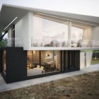 M House With Artistic M House In Singera With White Painted Wall On The Top And Black Painting On Deck Completed With Big Glasses Windows Dream Homes Stunning Modern Home Design With Concrete Walls And Glass Materials