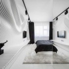 Bedroom Design With Astonishing Bedroom Design Futuristic Bedroom With White Colored Rug Carpet And Curvy Styles Of Wall Bedroom 10 Stunning Black And White Bedroom Ideas In Fall Color Accent