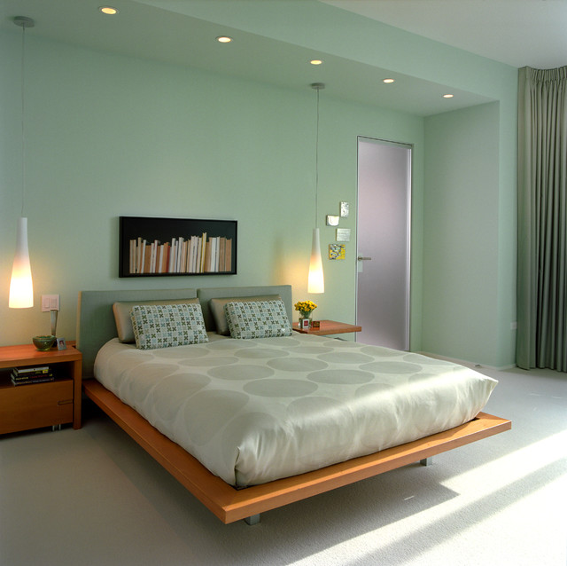 Bedroom Design Lamp Astonishing Bedroom Design With Modern Lamp Shades And And Wooden Storage Feat Green Wall Completed The Area Decoration  20 Creative Modern Lamp Shades For Attractive Modern Interiors