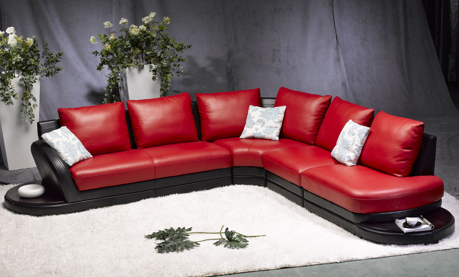 Classic Living With Astonishing Classic Living Room Design With Red Leather Sofa Several White Pillows And White Colored Fur Carpet Furniture Outstanding Living Room Furnished With A Red Leather Couch Or Sofa Sets