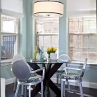 Drum Lamp Dinning Astonishing Drum Lamp Shade In Dining Room Area With Glass Table And Cute Chairs Makes The Room More Cozy Decoration 15 Drum Chandelier Lamp Shades In Your Sleek And Elegant Interiors