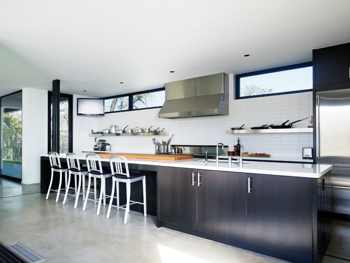 Kitchen In Residence Astonishing Kitchen In The Burton Residence Applied Dark Wood Cabinet And Kitchen Island With Granite Countertop Dream Homes  Beautiful Modern Home Furnished With Bright Colorful Accents