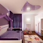 Purple Bedroom Contemporary Astonishing Purple Bedroom Ideas In Trendy Contemporary Kids Bedroom With Purple Bed Linen And Purple Ceiling Lamp Shaped Heart Bedroom 26 Bewitching Purple Bedroom Design For Comfort Decoration Ideas