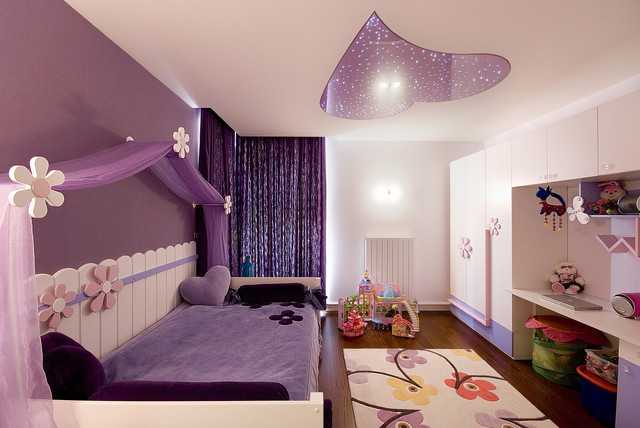 Purple Bedroom Contemporary Astonishing Purple Bedroom Ideas In Trendy Contemporary Kids Bedroom With Purple Bed Linen And Purple Ceiling Lamp Shaped Heart Bedroom 26 Bewitching Purple Bedroom Design For Comfort Decoration Ideas