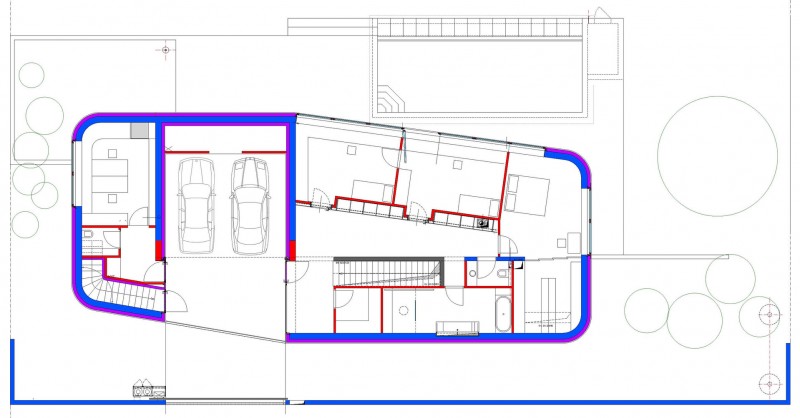 True Story L Astonishing True Story Of House L Residence Floor Plans With Blue Color As Separation For Each Room Of The House Decoration Simple Home Design With Transparent Glass Wall And Bright Interiors