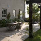 Patio Idea Dining Attractive Patio Idea For Outdoor Dining Space Completed With Pergola Covering Stepping Stone And Turfs Among It Garden 18 Beautiful Garden Decorations To Make Green Corner Environment