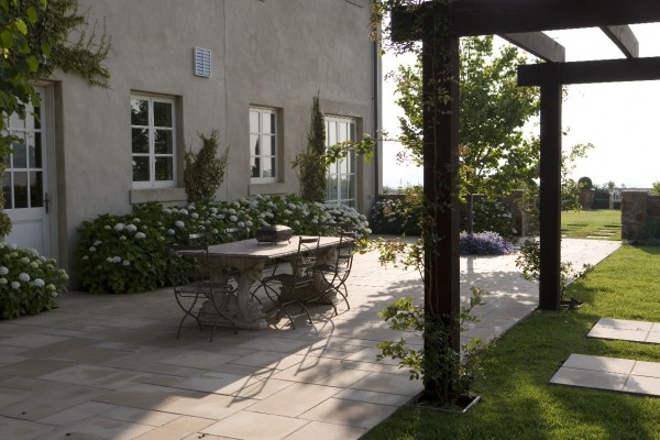 Patio Idea Dining Attractive Patio Idea For Outdoor Dining Space Completed With Pergola Covering Stepping Stone And Turfs Among It Garden  18 Beautiful Garden Decorations To Make Green Corner Environment