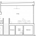 White Interior Hiyoshi Attractive White Interior Design In Hiyoshi Residence Floor Plan Displaying Bedroom Living Room And Dining Room Architecture Beautiful Minimalist Home Decorating In Small Living Spaces