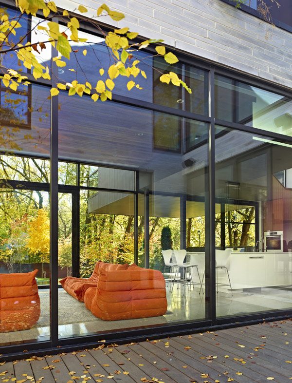 Cedarvale Ravine Exterior Awesome Cedarvale Ravine House Design Exterior Decorated With Glass Wall Decoration And Wooden Deck Flooring Design Ideas In Outdoor Space Dream Homes Elegant And Modern Canadian Home With Open Plan Living Room