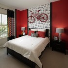 Contemporary Bedroom With Awesome Contemporary Bedroom Design Interior With Minimalist Red Bedroom Ideas With Dark Wooden Furniture Decor Bedroom 30 Romantic Red Bedroom Design For A Comfortable Appearances