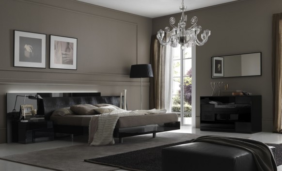 Contemporary Bedroom Fashionable Awesome Contemporary Bedroom Design With Fashionable Furnishings And Mixed With Classic Crystal Chandelier And Black Floor Lamp Bedroom 15 Neutral Modern Bedroom Decoration In Stylish Interior Designs