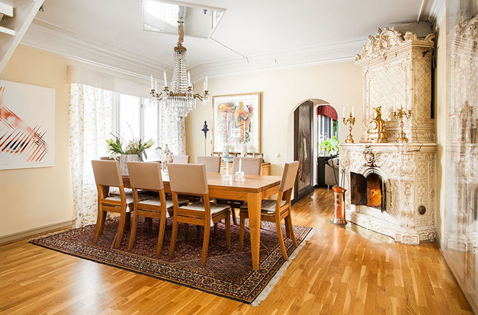 Cream Themed Dining Awesome Cream Themed House Formal Dining Room Idea Furnished With Wooden Table And Chairs For Eight Dream Homes  Wonderful Modern Home With Verdant Garden Decorations