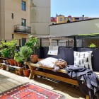 Design Of Outdoor Awesome Design Of Swedish Apartment Outdoor Terrace With Hardwood Flooring Decorated With Outdoor Planters Apartments Stylish Swedish Interior Style Apartment With Wooden Furniture Accents