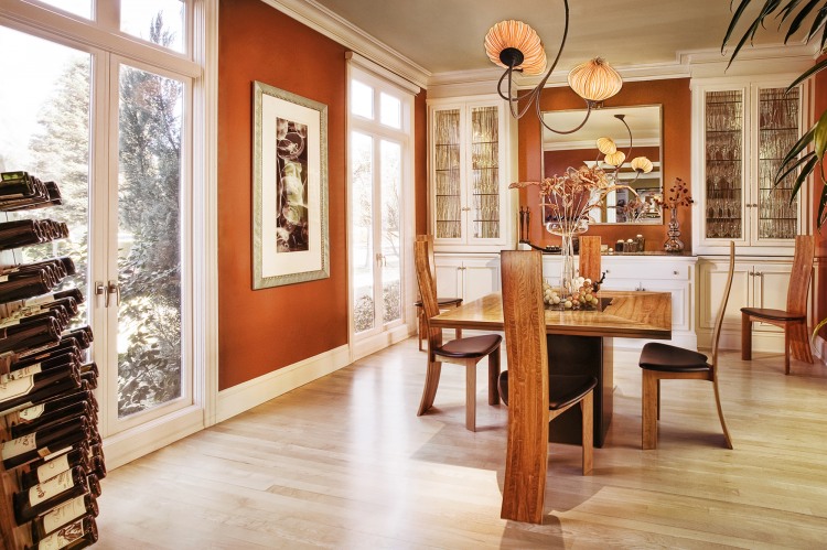 Dining Area The Awesome Dining Area Design Inside The Modern Residence With Wooden Dining Table And Unique Wood Chairs Decoration  Wonderful Traditional Interior Design For Unique Modern Residence