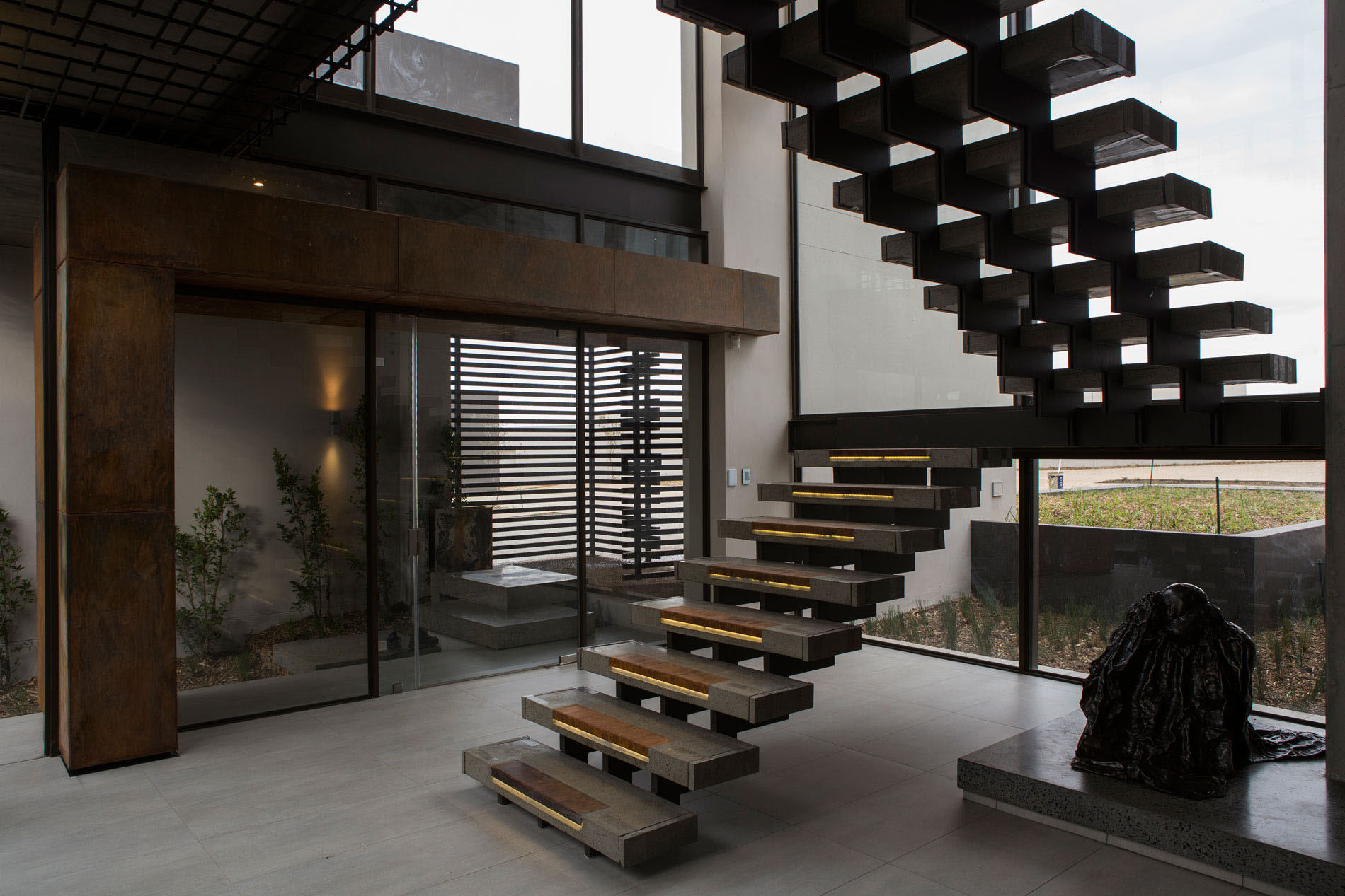 Room Space House Awesome Room Space Design Of House Boz By Nico Van Der Meulen Architects With Dark Colored Wooden Material Dream Homes  Spacious And Concrete Contemporary House With Glass And Steel Elements