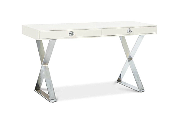 Side Console Designed Awesome Side Console Table Idea Designed With Lacquered Countertop To Hit Metallic Crossing Legs Underneath Drawers Furniture  Beautiful Lacquer Furniture With Hip And Glossy Surface