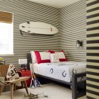 Tween Bedroom Contemporary Awesome Tween Bedroom Ideas In Contemporary Kids Bedroom With Black White Stripes Wall Color And White Colored Rug Carpet Bedroom 22 Sophisticated Tween Bedroom Decorations With Artistic Beautiful Ornaments