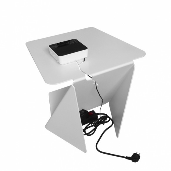 White Themed Hidden Awesome White Themed Desk With Hidden Wiring Behind It To Hide The Cable Of Computer Or Hand Phone Charger Furniture  Wonderful Minimalist Furniture For Gadget Charging Stations