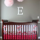 Baby Girl Design Beautiful Baby Girl Nursery Room Design Interior With Wooden Crib Furniture And Pink Red Ceiling Decoration Ideas Kids Room Colorful Baby Room With Essential Furniture And Decorations