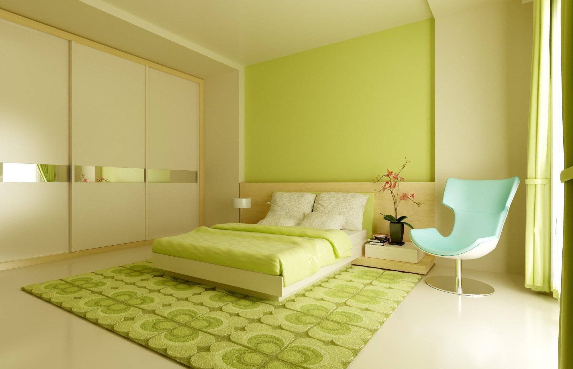 Green Duvet Elegant Beautiful Green Duvet Cover With Elegant Flower Vase In Simple Decorating Rooms For Adults And Amazing Blue Chair And Chic Green Rugs Bedroom  27 Enchanting And Awesome Bedroom Ideas For Young Adults