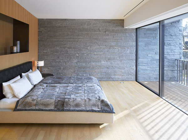 Master Bedroom Tone Beautiful Master Bedroom With Warm Tone Wooden Interior And Bare Stone Wall With Elegant Bedroom Style Dream Homes Beautiful Grey Paint Colors For Your Perfect Contemporary Homes