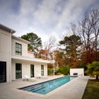 Swimming Pool Abraham Beautiful Swimming Pool Of The Abraham Residence With Beautiful Plant In Its Surrounding Look So Captivating Dream Homes Simple Contemporary Home With Rectangular Swimming Pool And White Color Dominates