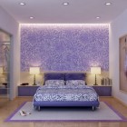 Vu Khoi White Beautiful Vu Khoi Purple And White Bedroom Design Interior With Modern Furniture And Feminine Touch For Home Inspiration Decoration 13 Modern Asian Living Room With Artistic Wall Art And Wooden Floor Decorations