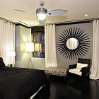 And White In Black And White Penthouse Bedroom In Modern Design That Fan Light Make Nice The Interior Design Bedroom Sleek Bedroom Design In Elegant Modern Home Style
