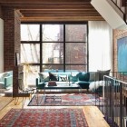 Contemporary Living With Breathtaking Contemporary Living Room Design With Blue Turquoise Colored Small Sectional Sofa And Several Black Metallic Chair Furniture Cozy And Beautiful Sectional Sofa To Decorate Small Space Room