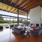 Living Room Bk Breathtaking Living Room Design Of BK House With Light Brown Wooden Floor And Dark Brown Colored Wooden Ceiling Dream Homes Gorgeous Contemporary Home With Rectangular Structure And Large Glass Walls