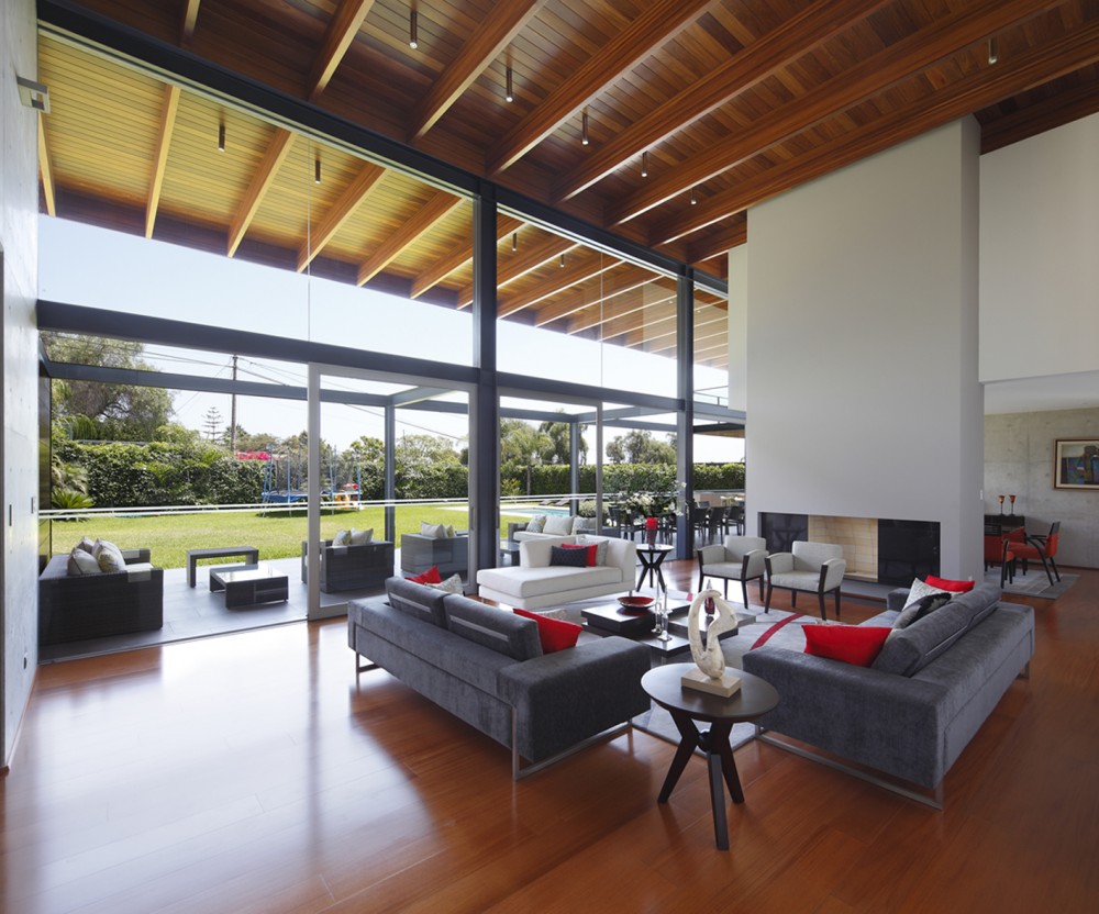 Living Room Bk Breathtaking Living Room Design Of BK House With Light Brown Wooden Floor And Dark Brown Colored Wooden Ceiling Dream Homes  Gorgeous Contemporary Home With Rectangular Structure And Large Glass Walls