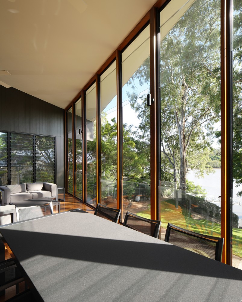 Residence Inteior Double Bright Residence Interior Enlightened By Double Height Glass Windows Brighten The Grey Living And Dining Room Dream Homes  Affordable Contemporary Home For Your Perfect Resting Place