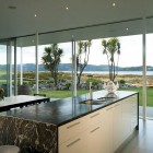 Taumata House Interior Bright Taumata House Unitary Room Interior Designed With Transparency Covering The Wall To Display The Kitchen Dream Homes Natural Minimalist Home In Contemporary And Beautiful Decorations